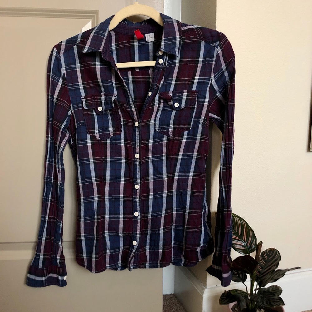 💜💙 h&m flannel 💙💜